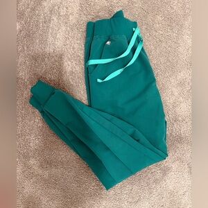 Figs Women's Teal Drawstring Ankle Joggers